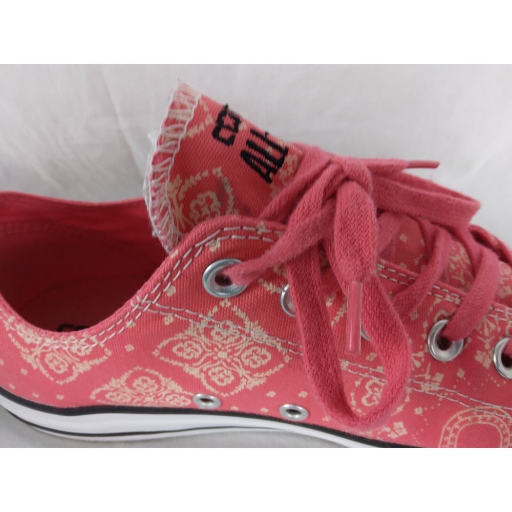 Converse Low Top Sneakers in Pink Bandana Print - Picture 7 of 11